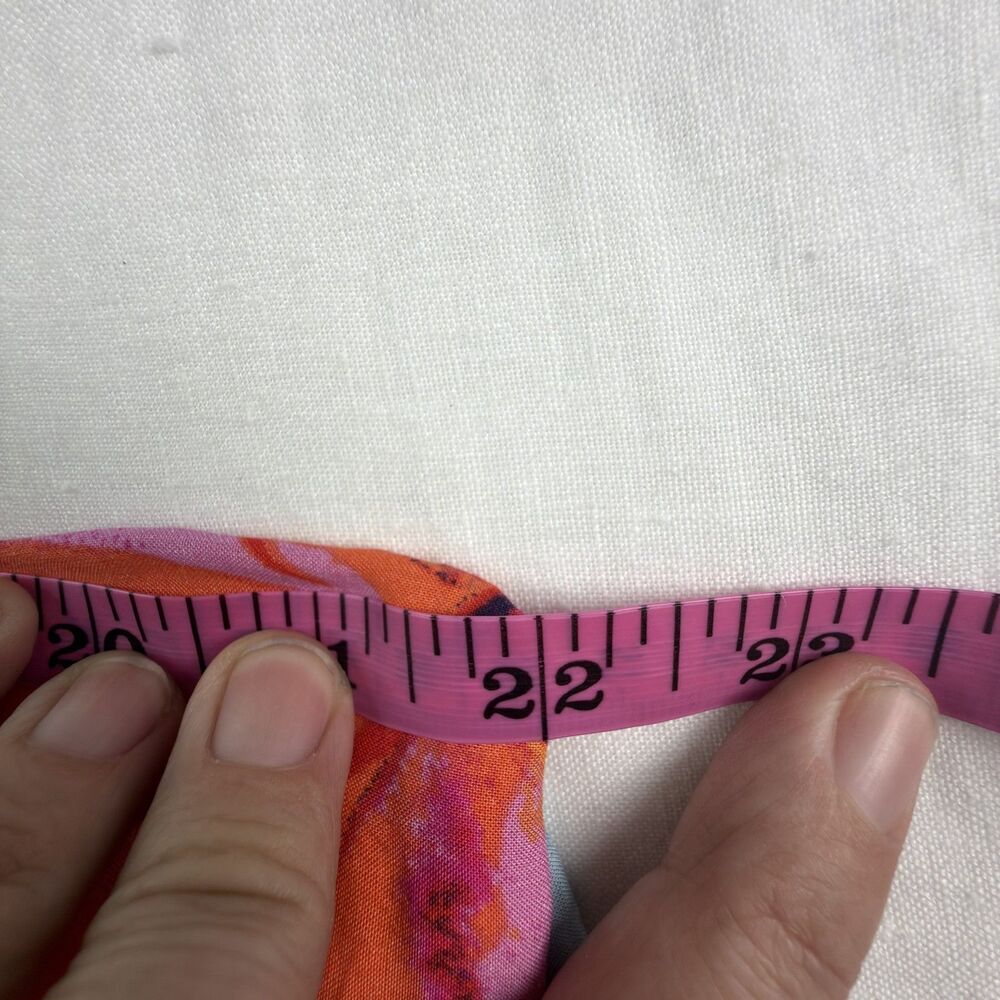 nic+zoe tropical floral blouse roll tab sleeves split neck boho colorful size m - Picture 8 of 9